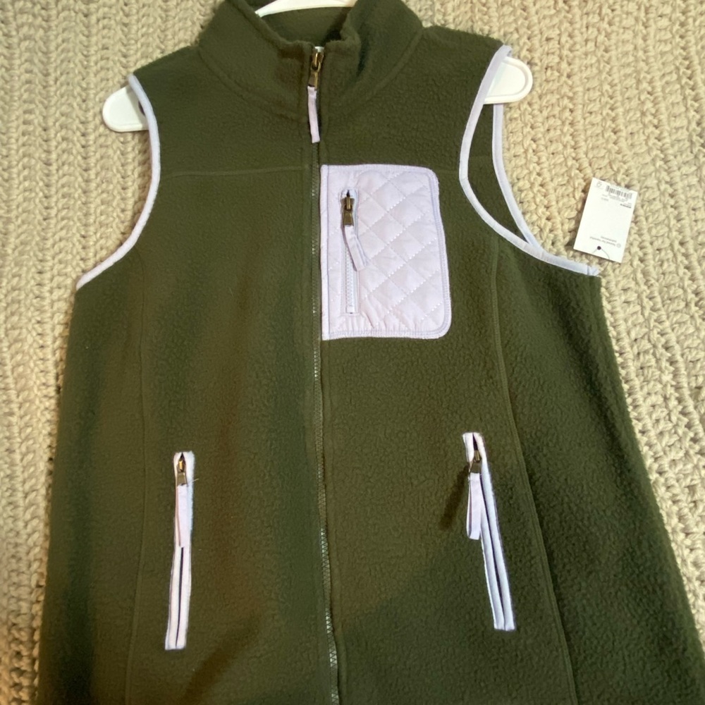 NEW!! Green and light purple vest from Kohls. New condition and very soft